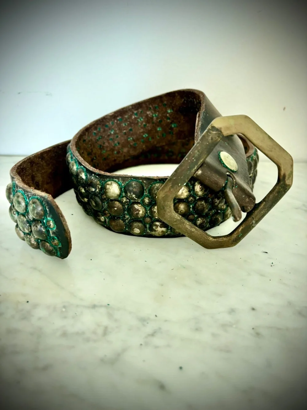 Authentic Vintage studded Rock n Roll Belts, real bread spots